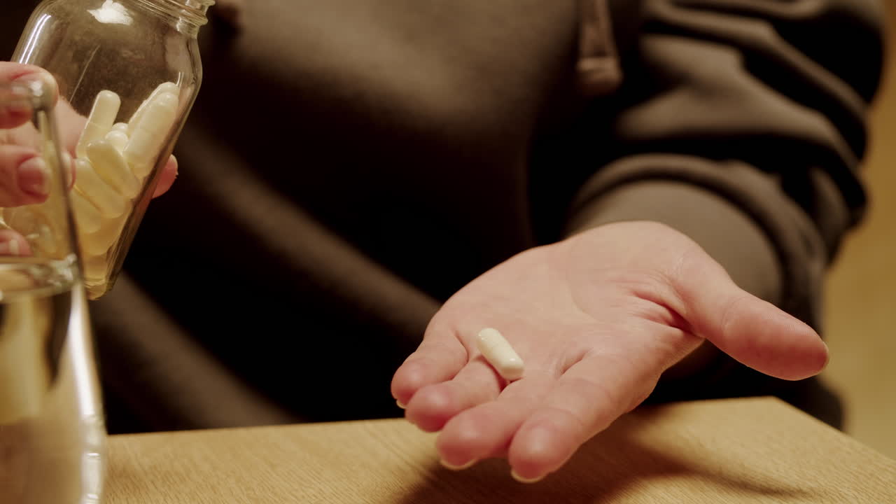 약을 복용하는 여성