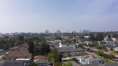 Low-aerial-shot-flying-over-a-Marina-del-Rey-neighborhood