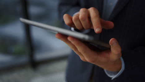 man using tablet