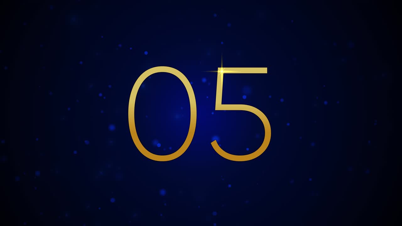 2022 new year golden countdown 4k animation on green screen 4k 3d background new year countdown