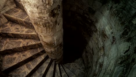 vieux escalier du château, animation en 3d en boucle