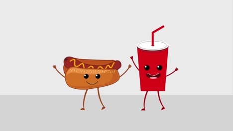dibujos animados de comida kawaii