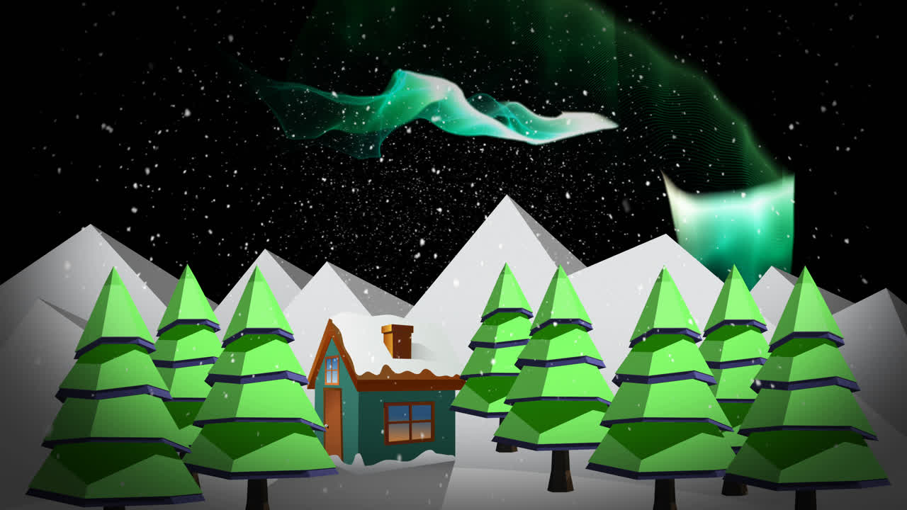 ilustración de una casa con nieve