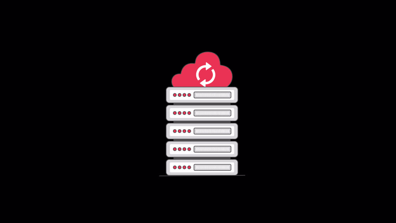 Animert skydatasyncronisering med serverrack