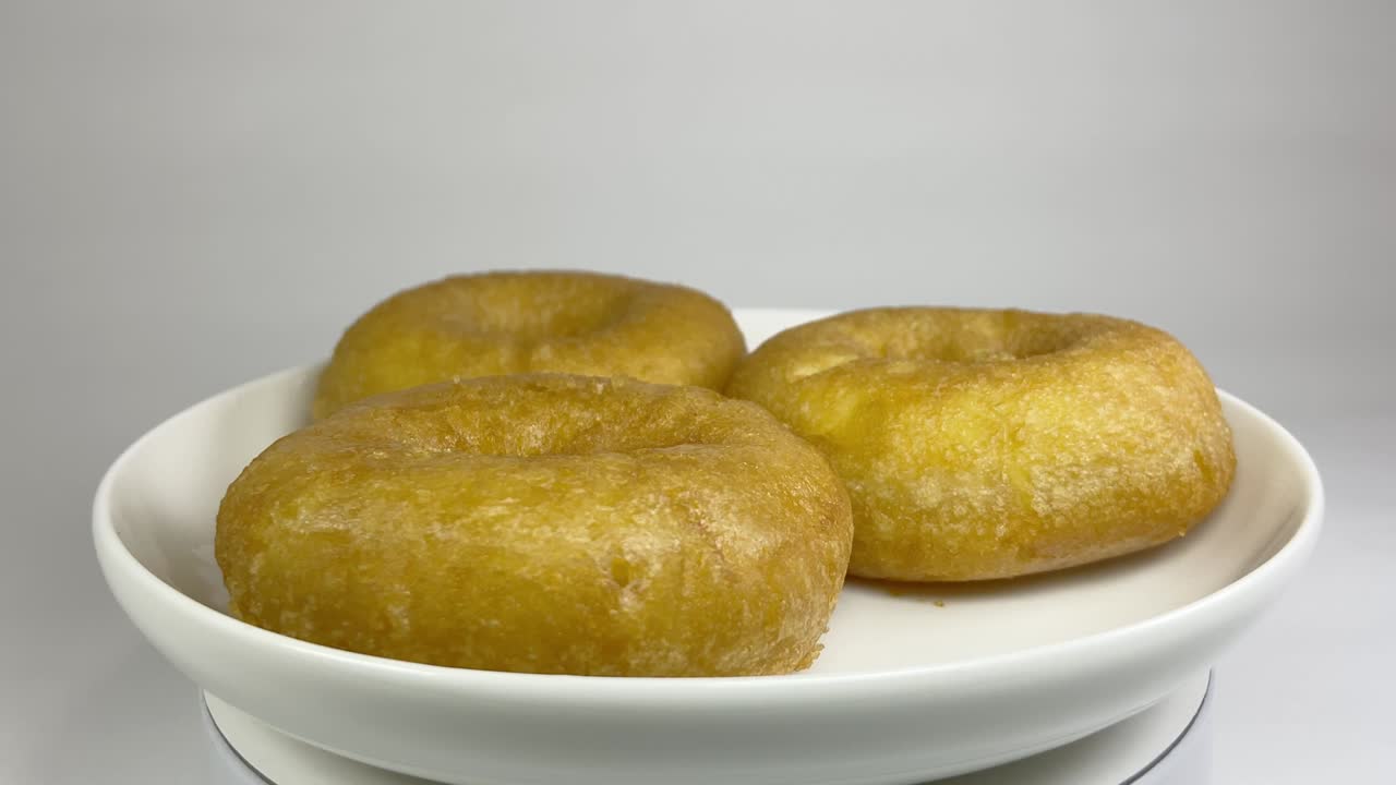 donut pequeño, video en primer plano