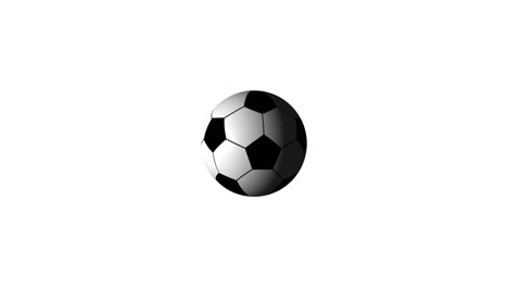 looping realistic animation of the spinning 3d soccer ball.