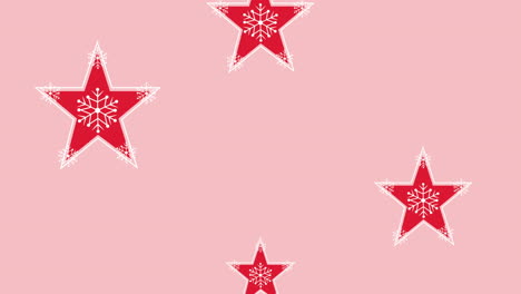 merry christmas animation with stars pattern