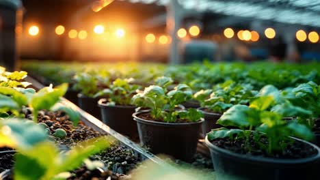 indoor gardening with seedlings in pots