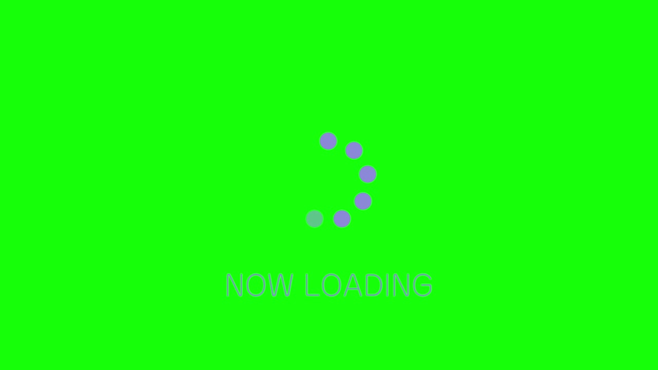 "Now Loading" Motion Graphics Green Back