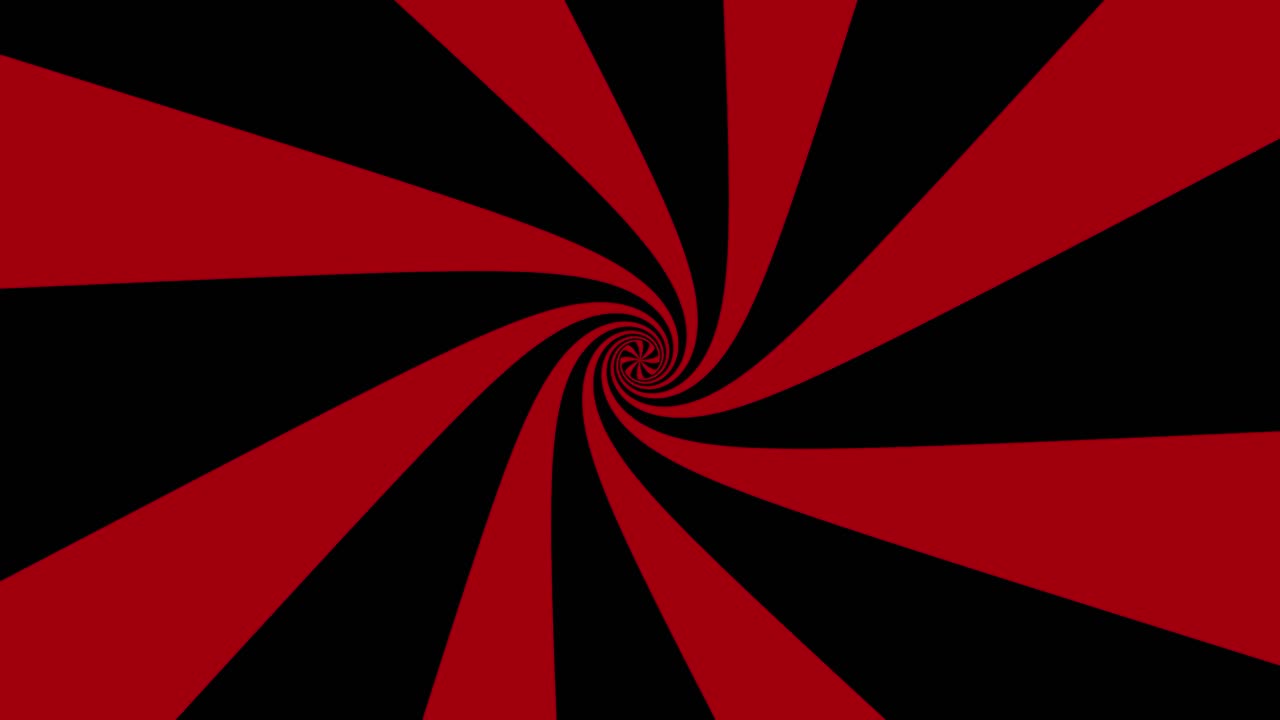 빨간색과 검은색의 나선형 추상적인 패턴