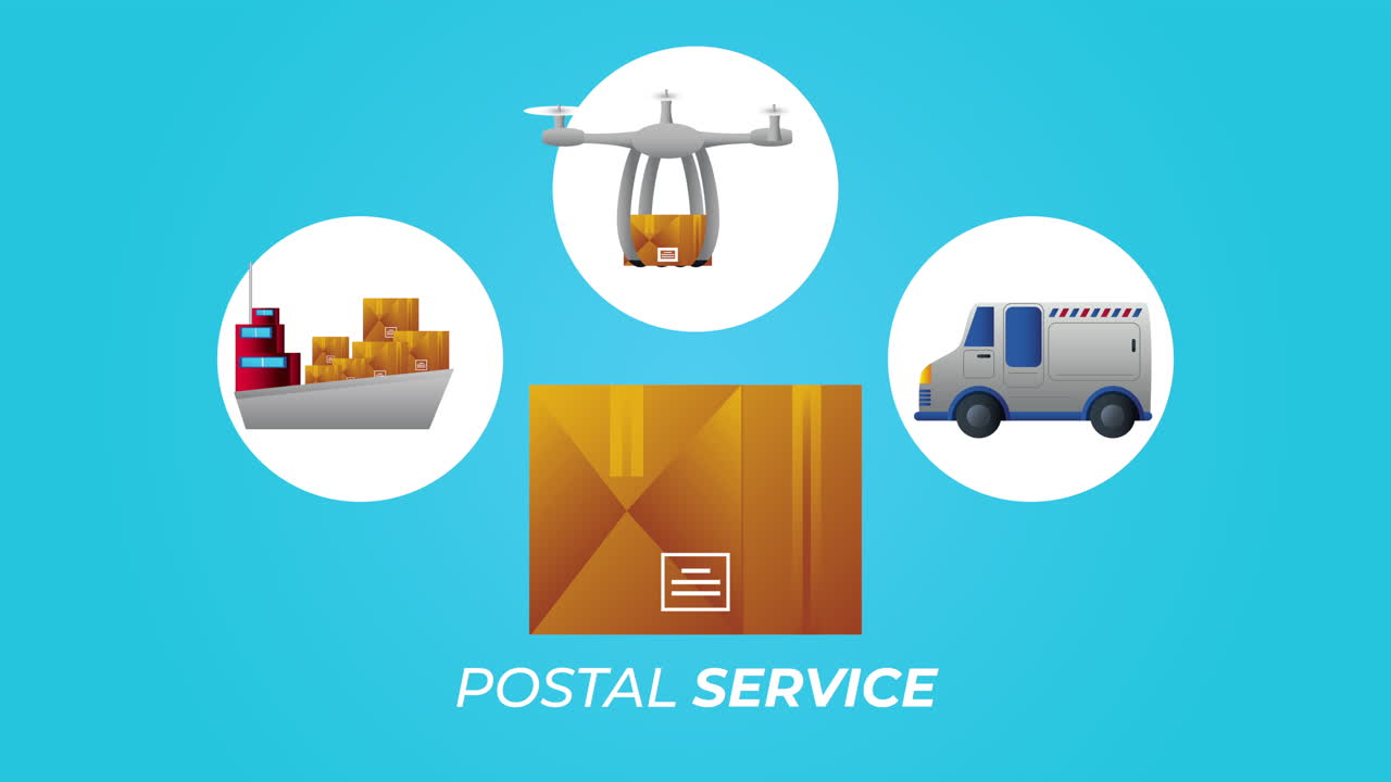 우편 서비스 문자 상자 및 아이콘