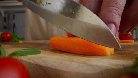 cutting carrots