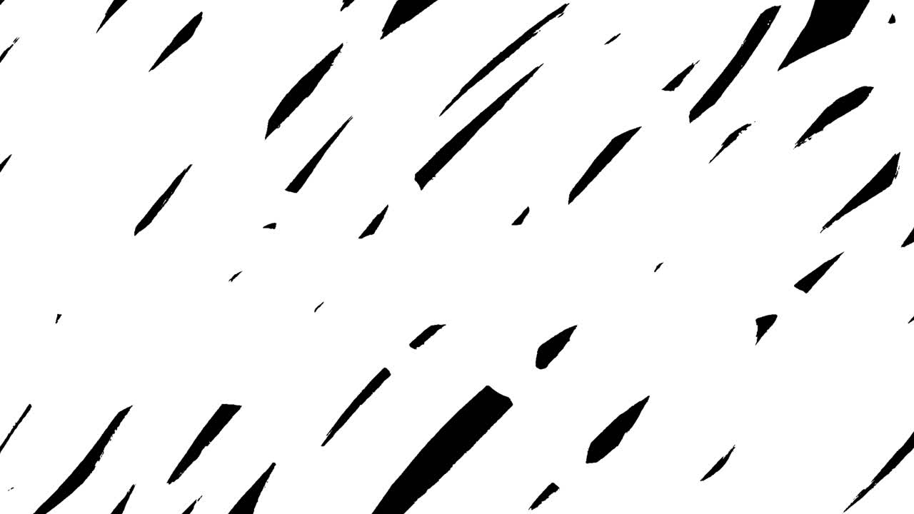 Animated Abstract White Brushstroke Reveal on Black Background