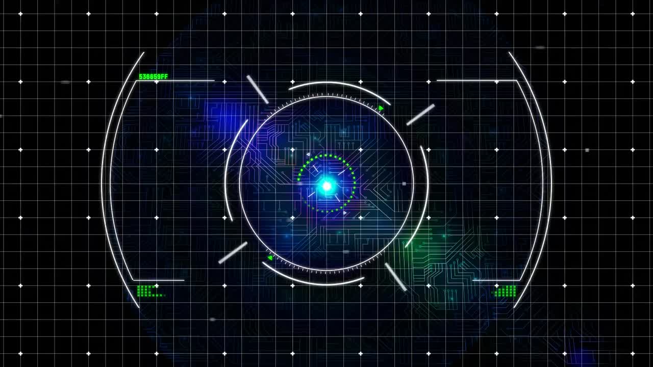 검은 바탕에 있는 시야의 애니메이션