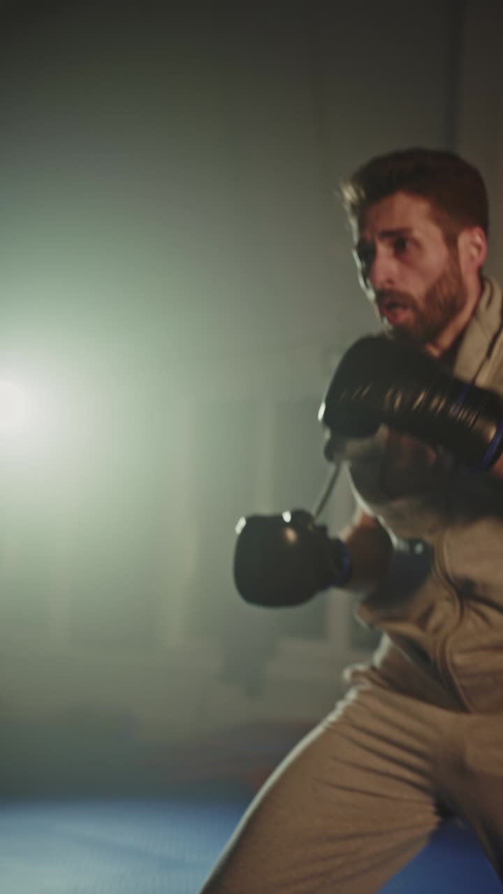 Man Boxing Training Session