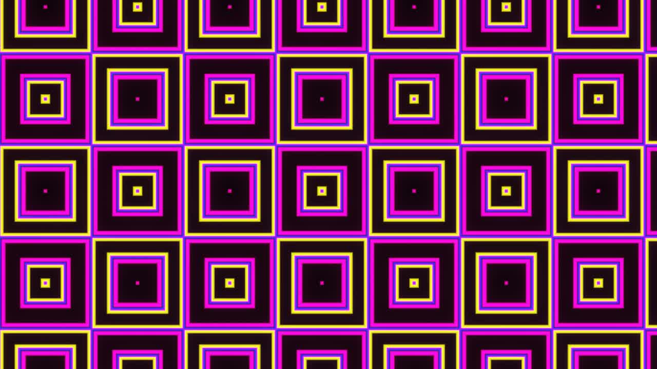 Mesmerizing cyclic animation of moving squares