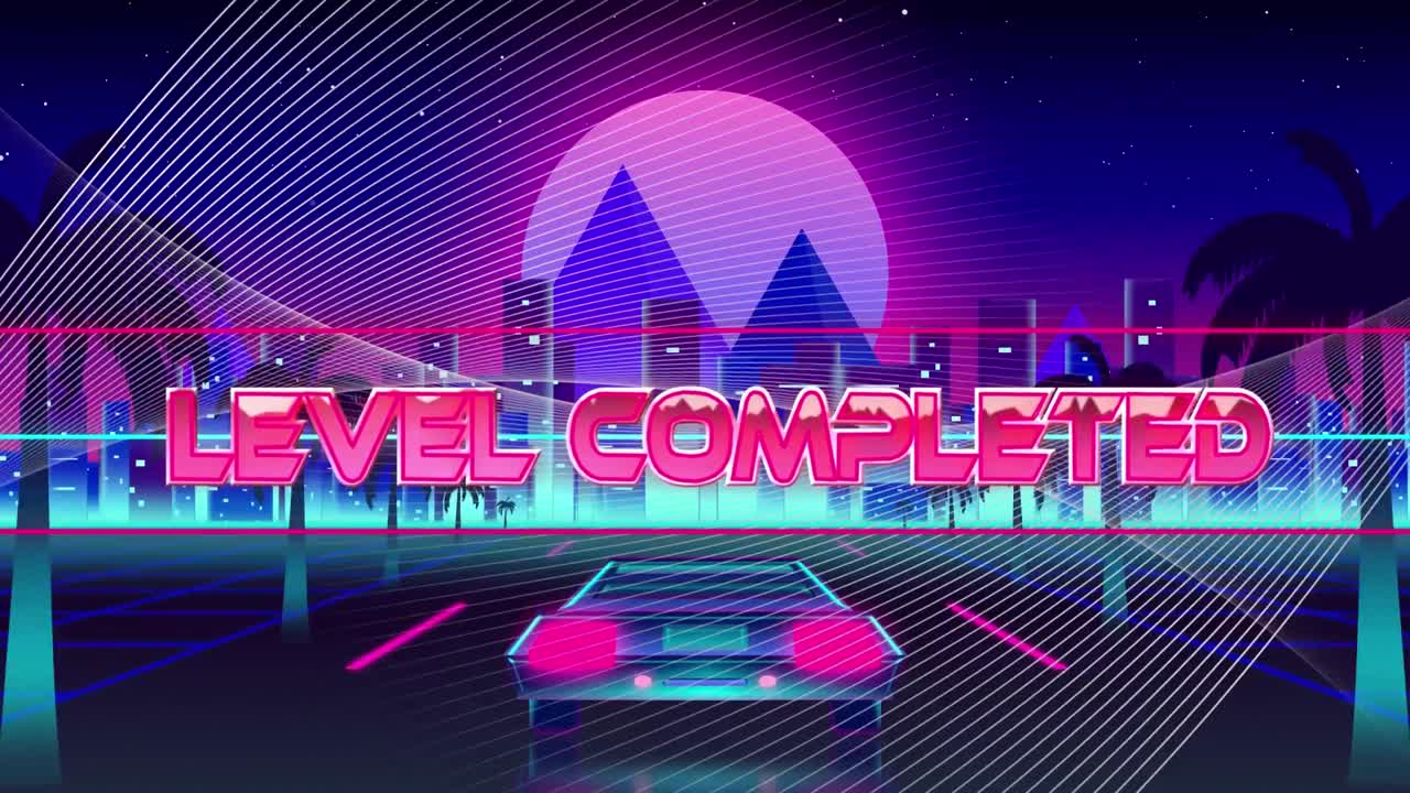 자동차 운전과 분홍색 달의 뒷면으로 완성된 단어 수준