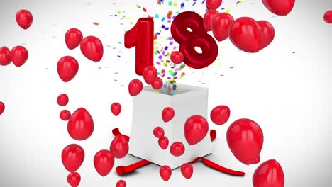 Geschenkbox-Und-Luftballons-Zum-18.-Geburtstag