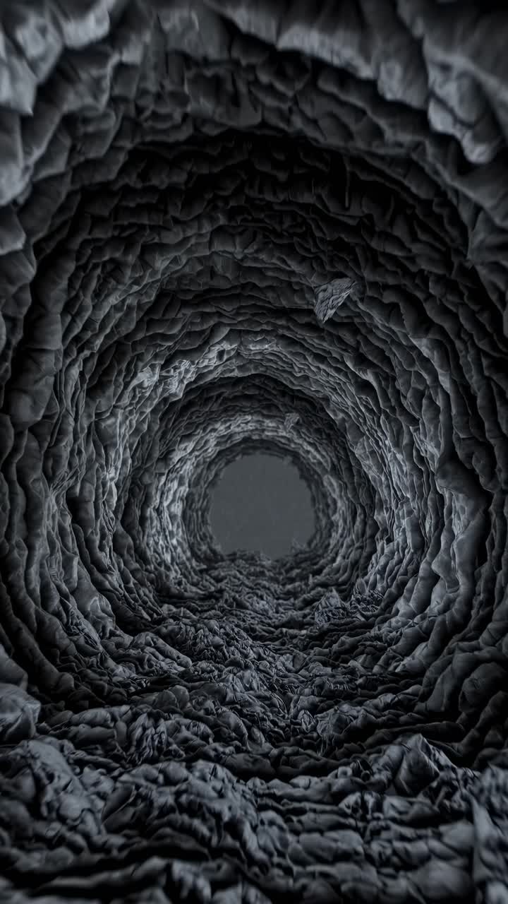 Abstract Dark Textured Tunnel