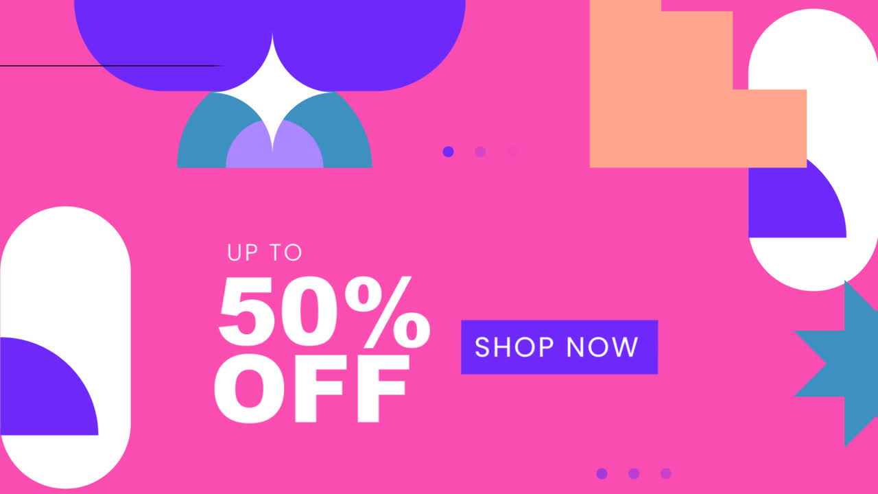 추상적인 기하학 인스타그램 포스트 세트의 모션 그래픽