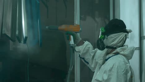 proceso industrial de pintura de metales