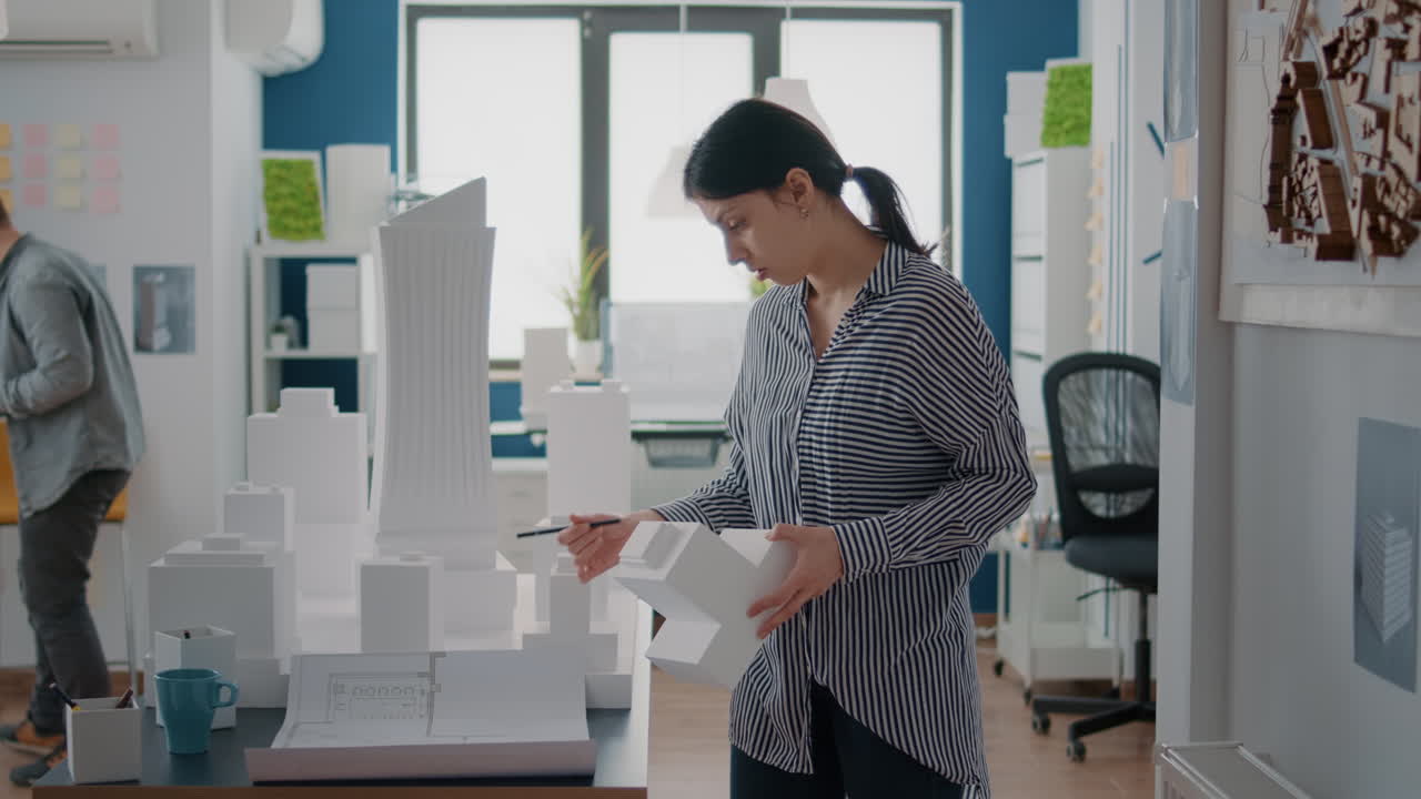 Architectural Design Team Collaborating on City Model