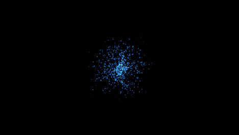 abstract blue particle explosion