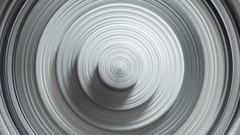 patrón abstracto de círculos con efecto de desplazamiento. anillos de animación en blanco. fondo abstracto para la presentación de negocios. el centro se desplaza hacia el lado. bucle sin costuras 4k 3d render