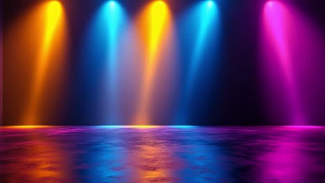 colorful neon stage lighting