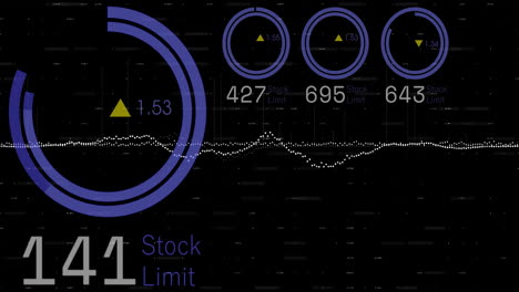 animation of data processing on black background