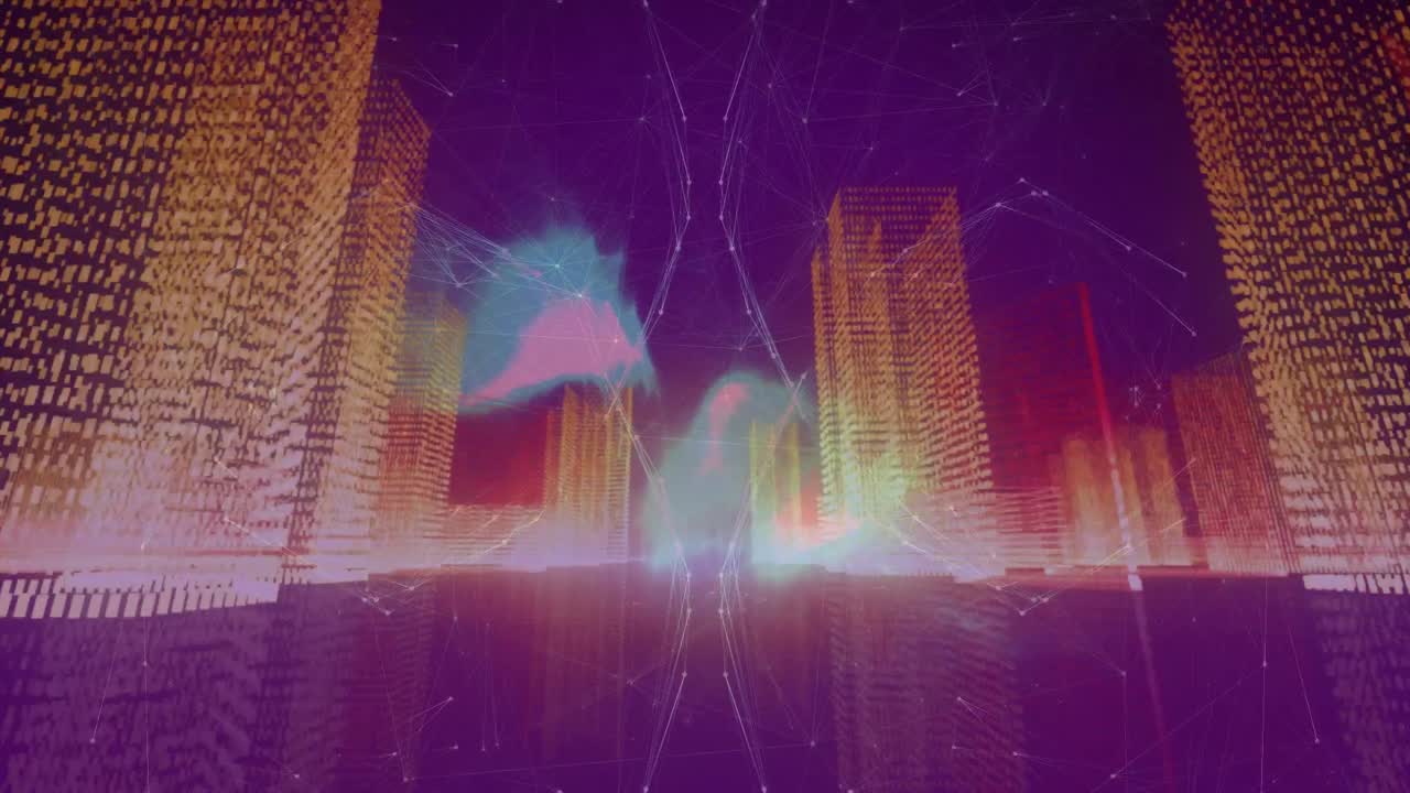 메타버스 시티 글로브를 통해 연결된 애니메이션