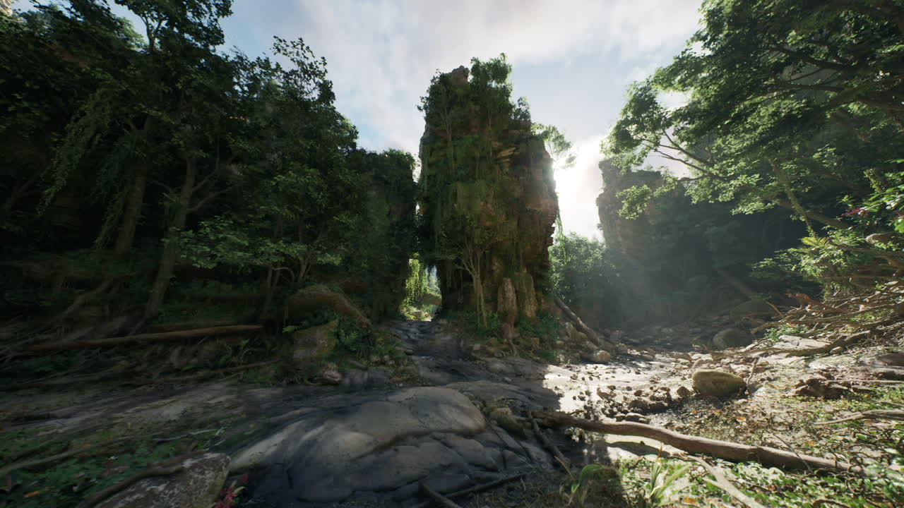 Limestone cliffs amid lush greenery in thailand during the day
