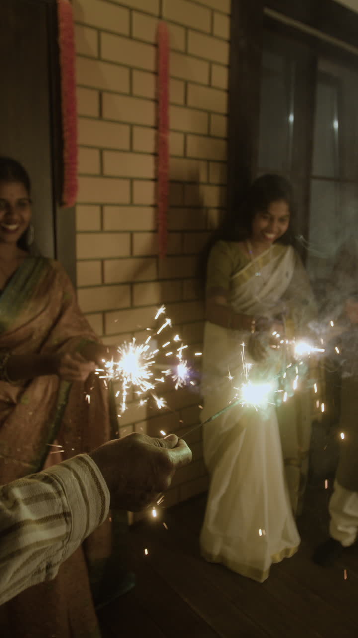 Celebrating Diwali with Sparklers