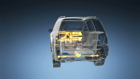 el auto gira el bucle.