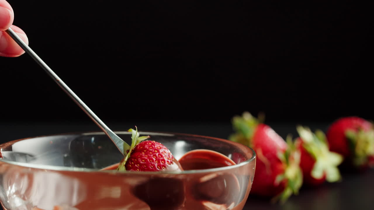 Dipping Strawberries in Chocolate