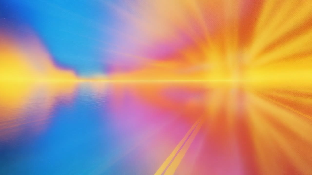 Vibrant Abstract Reflection with Light Rays