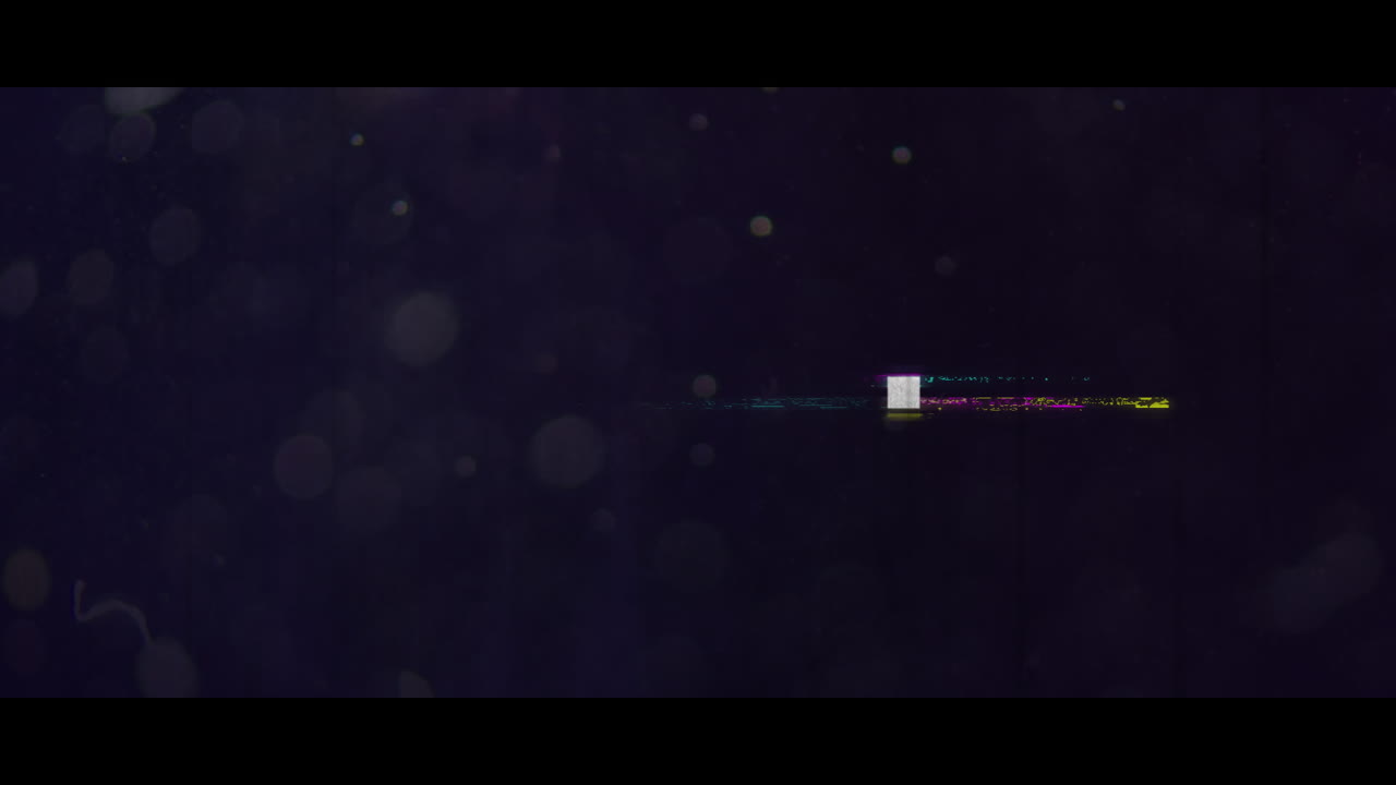 animación de la distorsión de color parpadeante sobre un fondo negro