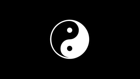 yin yang símbolo de la armonía icono de la época se estremeció mala animación de señal.