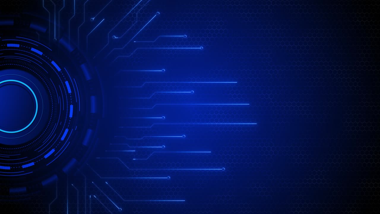 Futuristic circuit board copy space animation computer data technology background ai artificial