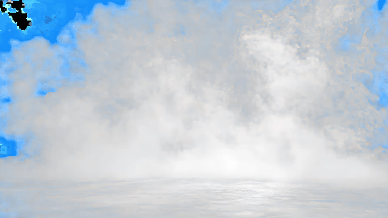 Mysterious foggy landscape scene animated overlay, transparent 4K video, alpha channel, ProRes 4444
