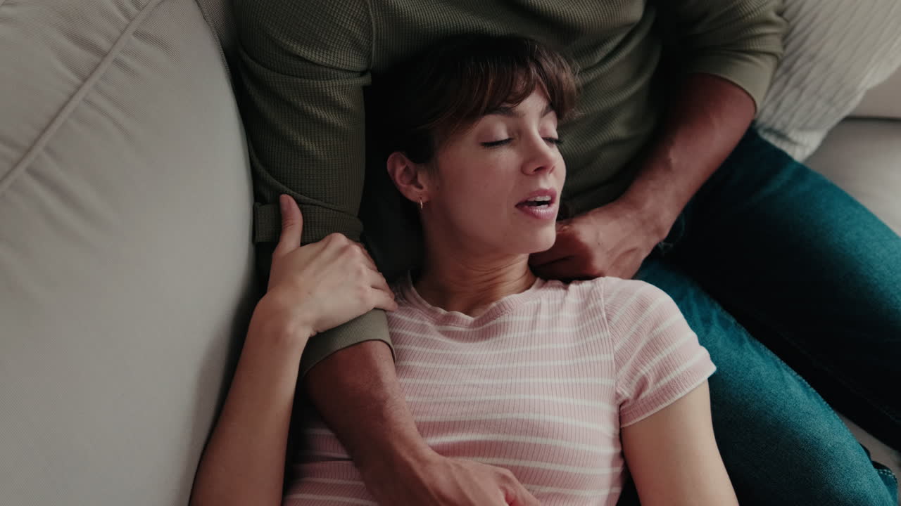 Couple Relaxing at Home Together