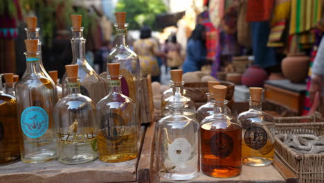 assorted bottles of mezcal