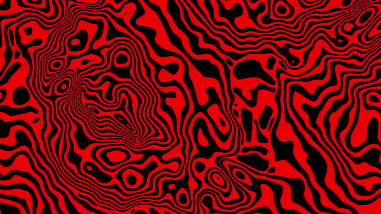 fondo abstracto rojo y negro con remolinos dinámicos - patrones pulsantes: telón de fondo retro vibrante con movimiento y textura dinámicos