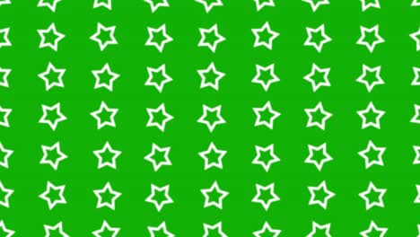 gráficos de movimiento de patrón de estrellas giratorias con fondo de pantalla verde