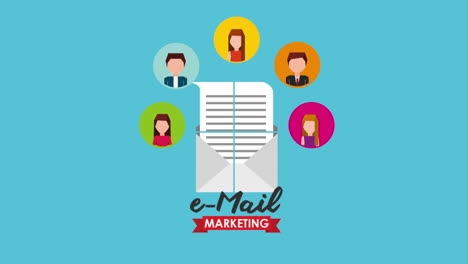 email social media marketing animation