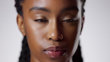 close-up portrait of a beautiful woman