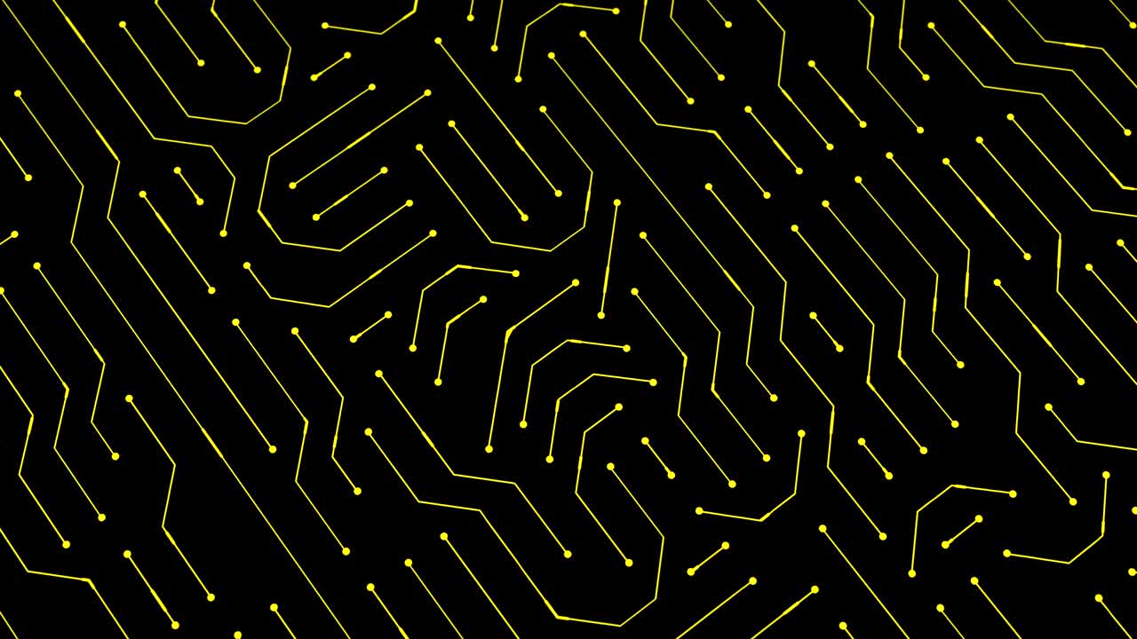 animación de las conexiones de una placa de circuitos