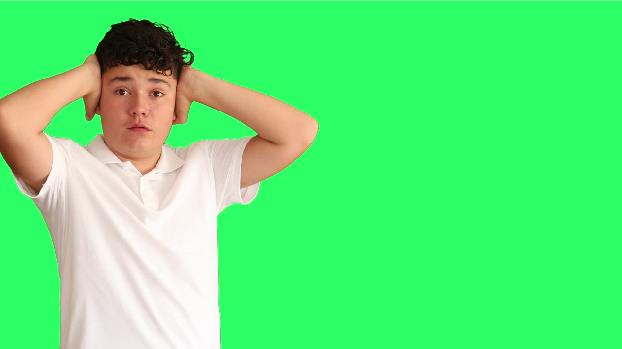 십대 소년은 충격, 놀라움, 반응, 얼굴, 감정, 2