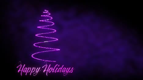 Happy-Holidays-and-Christmas-tree-in-purple