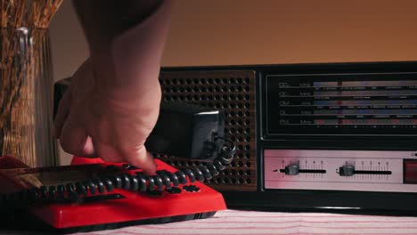 vintage telephone and radio